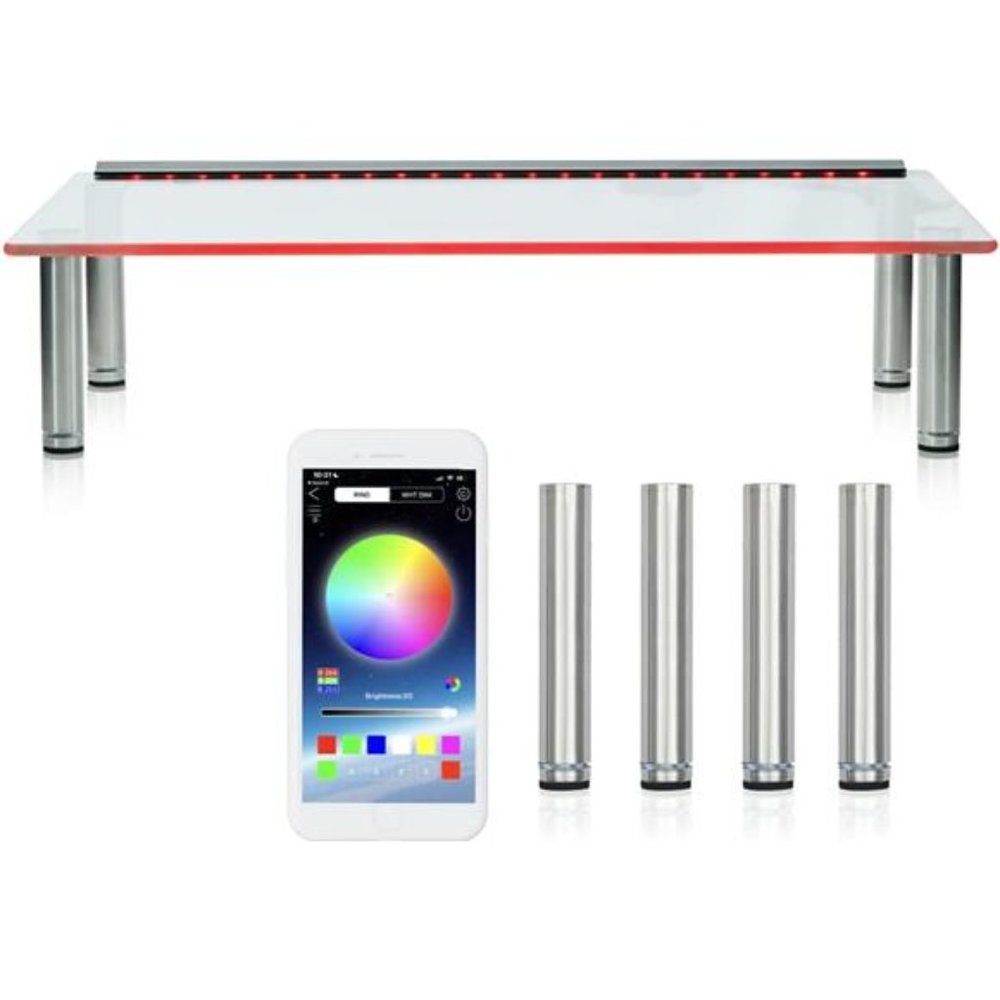 Customizable RGB Monitor Stand with 29 Light Effects - 66 Lbs Weight